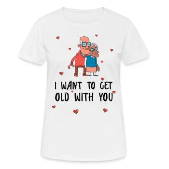 Together Old Couples Love Romantic - Women's Breathable T-Shirt - white - Front - AI Model Female 172 dark (172cm)
