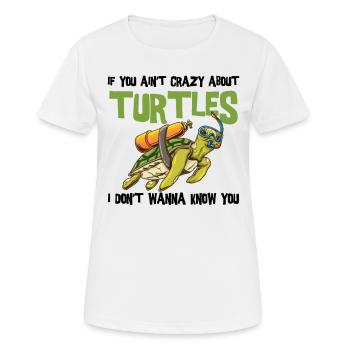 Turtle Lover Sea Turtle Diving - Women's Breathable T-Shirt - white - Front - AI Model Female 172 dark (172cm)
