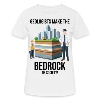 Géologues : le fondement de la société, géologique - T-shirt respirant Femme - blanc - Devant - AI Model Female 172 dark (172cm)