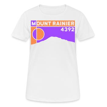 Mount Rainier Besteigung Wanderung Andenken USA - Frauen T-Shirt atmungsaktiv - Weiß - Vorne - AI Model Female 172 dark (172cm)