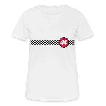 Racing 44 - Frauen T-Shirt atmungsaktiv - Weiß - Vorne - AI Model Female 172 dark (172cm)