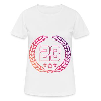 Couronne de 23 chiffres - T-shirt respirant Femme - blanc - Devant - AI Model Female 172 dark (172cm)