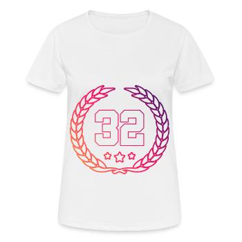 Couronne de 32 chiffres - T-shirt respirant Femme - blanc - Devant - AI Model Female 172 dark (172cm)
