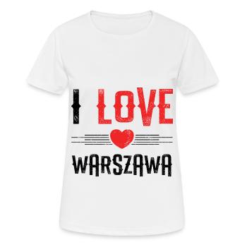 J’aime Varsovie - T-shirt respirant Femme - blanc - Devant - AI Model Female 172 dark (172cm)