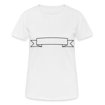 Banner gekrümmt - Frauen T-Shirt atmungsaktiv - Weiß - Vorne - AI Model Female 172 dark (172cm)
