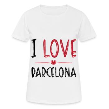 I Love Barcelona - Frauen T-Shirt atmungsaktiv - Weiß - Vorne - AI Model Female 172 dark (172cm)
