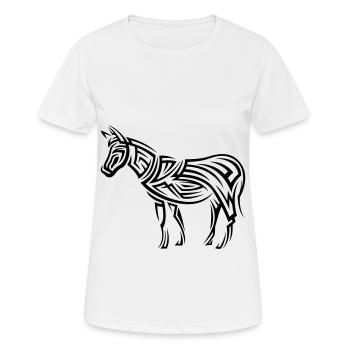 Donkey Tribal Tattoo - Women's Breathable T-Shirt - white - Front - AI Model Female 172 dark (172cm)