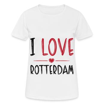 J’adore Rotterdam - T-shirt respirant Femme - blanc - Devant - AI Model Female 172 dark (172cm)