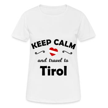 Die Tiroler - Frauen T-Shirt atmungsaktiv - Weiß - Vorne - AI Model Female 172 dark (172cm)