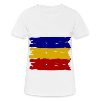 Les Roumains - T-shirt respirant Femme - blanc - Devant - AI Model Female 172 dark (172cm)