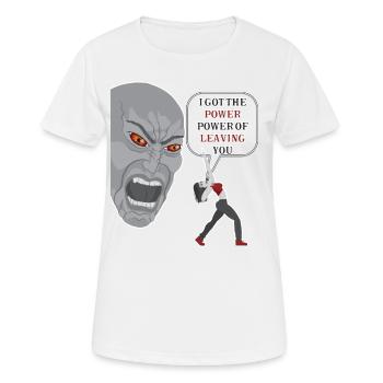 Scheidung, Trennung, Ende, Verlassen, Powerfrau - Frauen T-Shirt atmungsaktiv - Weiß - Vorne - AI Model Female 172 dark (172cm)