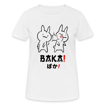 Baka - Slap in Japanese Anime Manga - Women's Breathable T-Shirt - white - Front - AI Model Female 172 dark (172cm)