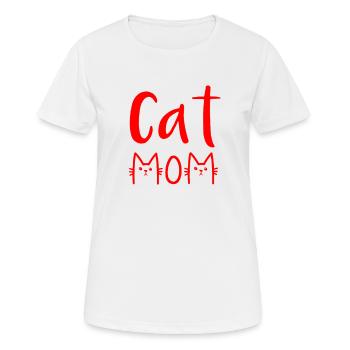 Cat Mom - Cat Mama Mistress Shirt - Women's Breathable T-Shirt - white - Front - AI Model Female 172 dark (172cm)