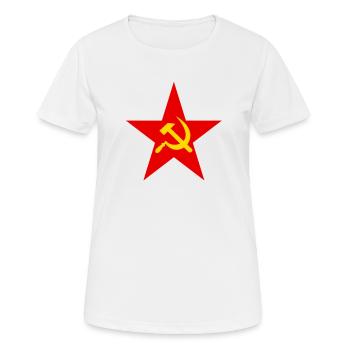 Étoile russe URSS Union soviétique Armoiries СССР - T-shirt respirant Femme - blanc - Devant - AI Model Female 172 dark (172cm)