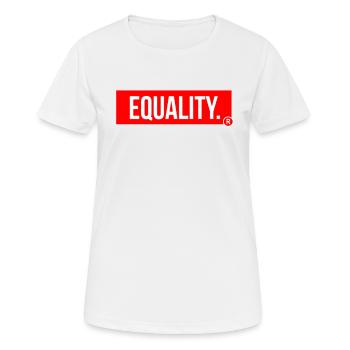 EQUALITY - Women's Breathable T-Shirt - white - Front - AI Model Female 172 dark (172cm)