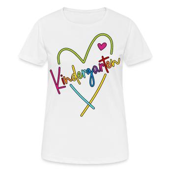 Kindergarten Herz - Frauen T-Shirt atmungsaktiv - Weiß - Vorne - AI Model Female 172 dark (172cm)