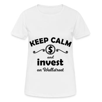 L’investisseur boursier - T-shirt respirant Femme - blanc - Devant - AI Model Female 172 dark (172cm)