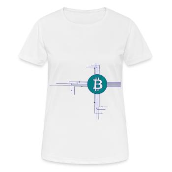 Die Blockchain Drähte - Frauen T-Shirt atmungsaktiv - Weiß - Vorne - AI Model Female 172 dark (172cm)