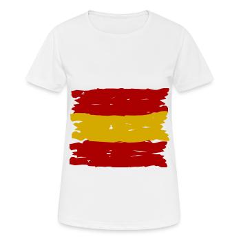 Le drapeau espagnol - T-shirt respirant Femme - blanc - Devant - AI Model Female 172 dark (172cm)
