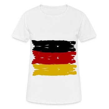 The German fans - Women's Breathable T-Shirt - white - Front - AI Model Female 172 dark (172cm)