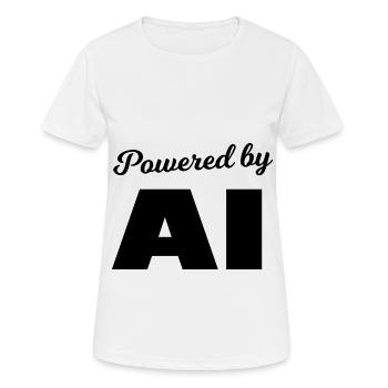 Fit durch KI - Frauen T-Shirt atmungsaktiv - Weiß - Vorne - AI Model Female 172 dark (172cm)