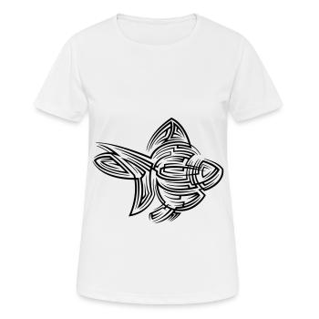 Goldfish Tribal Tattoo - Women's Breathable T-Shirt - white - Front - AI Model Female 172 dark (172cm)