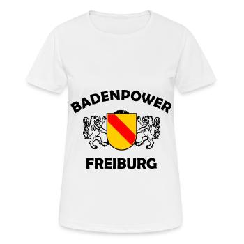 Drôles de dictons de Fribourg-en-Brisgau - T-shirt respirant Femme - blanc - Devant - AI Model Female 172 dark (172cm)