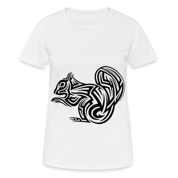 Squirrel Tribal Tattoo - Women's Breathable T-Shirt - white - Front - AI Model Female 172 dark (172cm)