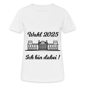 Politique et élections 2025 - T-shirt respirant Femme - blanc - Devant - AI Model Female 172 dark (172cm)