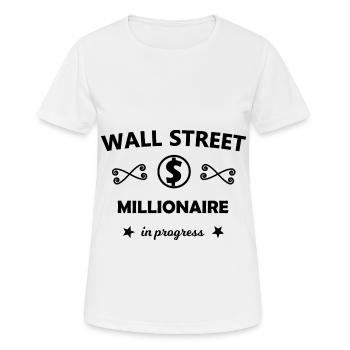 Le millionnaire boursier - T-shirt respirant Femme - blanc - Devant - AI Model Female 172 dark (172cm)