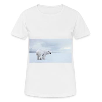 Majestätischer Eisbär in der Arktis 🐻❄️ - Frauen T-Shirt atmungsaktiv - Weiß - Vorne - AI Model Female 172 dark (172cm)