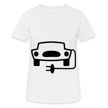 Les voitures électriques arrivent - T-shirt respirant Femme - blanc - Devant - AI Model Female 172 dark (172cm)
