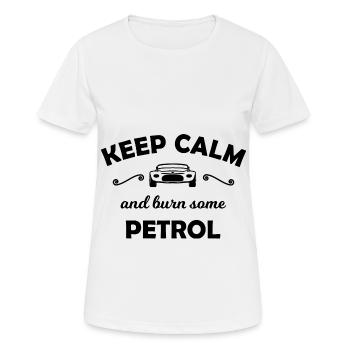Combustion de l’essence et des voitures - T-shirt respirant Femme - blanc - Devant - AI Model Female 172 dark (172cm)