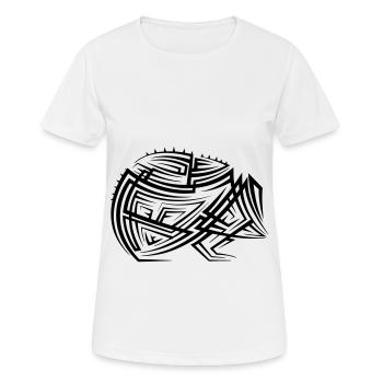 Hedgehog Tribal Tattoo - Women's Breathable T-Shirt - white - Front - AI Model Female 172 dark (172cm)