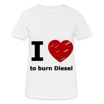 Les voitures à combustion diesel - T-shirt respirant Femme - blanc - Devant - AI Model Female 172 dark (172cm)
