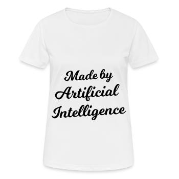 Fabriqué par intelligence artificielle - T-shirt respirant Femme - blanc - Devant - AI Model Female 172 dark (172cm)