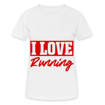 Ich liebe Rennen - Frauen T-Shirt atmungsaktiv - Weiß - Vorne - AI Model Female 172 dark (172cm)