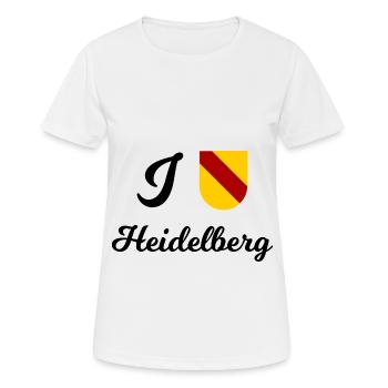 L’amour de Heidelberg - T-shirt respirant Femme - blanc - Devant - AI Model Female 172 dark (172cm)