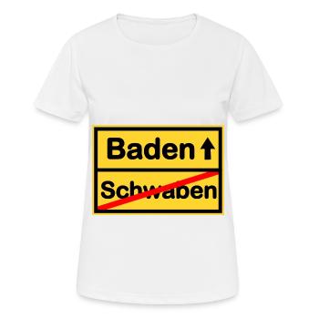 Richtung Baden - Frauen T-Shirt atmungsaktiv - Weiß - Vorne - AI Model Female 172 dark (172cm)