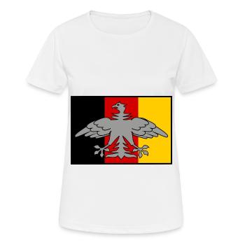 L’aigle d’Allemagne - T-shirt respirant Femme - blanc - Devant - AI Model Female 172 dark (172cm)
