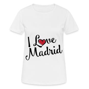 I Love Madrid - Frauen T-Shirt atmungsaktiv - Weiß - Vorne - AI Model Female 172 dark (172cm)