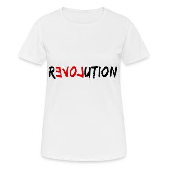Love Revolution - Women's Breathable T-Shirt - white - Front - AI Model Female 172 dark (172cm)