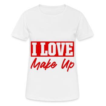 J’adore le maquillage - T-shirt respirant Femme - blanc - Devant - AI Model Female 172 dark (172cm)