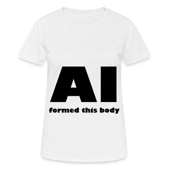 Intelligence artificielle - T-shirt respirant Femme - blanc - Devant - AI Model Female 172 dark (172cm)
