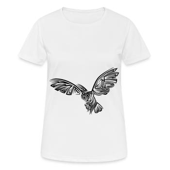Owl Tribal Tattoo - Women's Breathable T-Shirt - white - Front - AI Model Female 172 dark (172cm)
