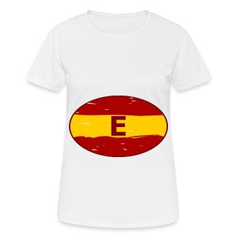 Autocollants pour l’Espagne - T-shirt respirant Femme - blanc - Devant - AI Model Female 172 dark (172cm)