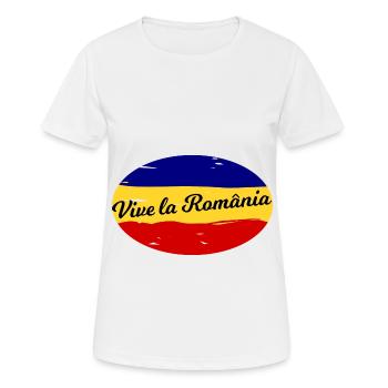 Die Rumänen - Frauen T-Shirt atmungsaktiv - Weiß - Vorne - AI Model Female 172 dark (172cm)