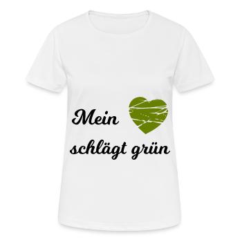 Le cœur des Verts - T-shirt respirant Femme - blanc - Devant - AI Model Female 172 dark (172cm)