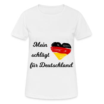 L’amour de l’Allemagne - T-shirt respirant Femme - blanc - Devant - AI Model Female 172 dark (172cm)