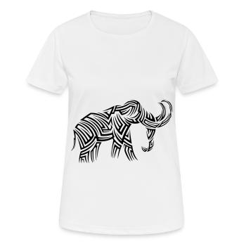 Mammoth Tribal Tattoo - Women's Breathable T-Shirt - white - Front - AI Model Female 172 dark (172cm)